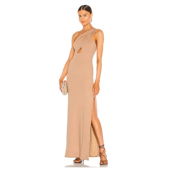 Lovers + Friends Stacy Maxi Dress Gown Mauve Nude Size XS - Picture 1 of 9